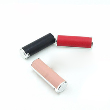 round in stock ready to ship leather luxury empty plastic lipstick tube makeup packing lipstick packaging